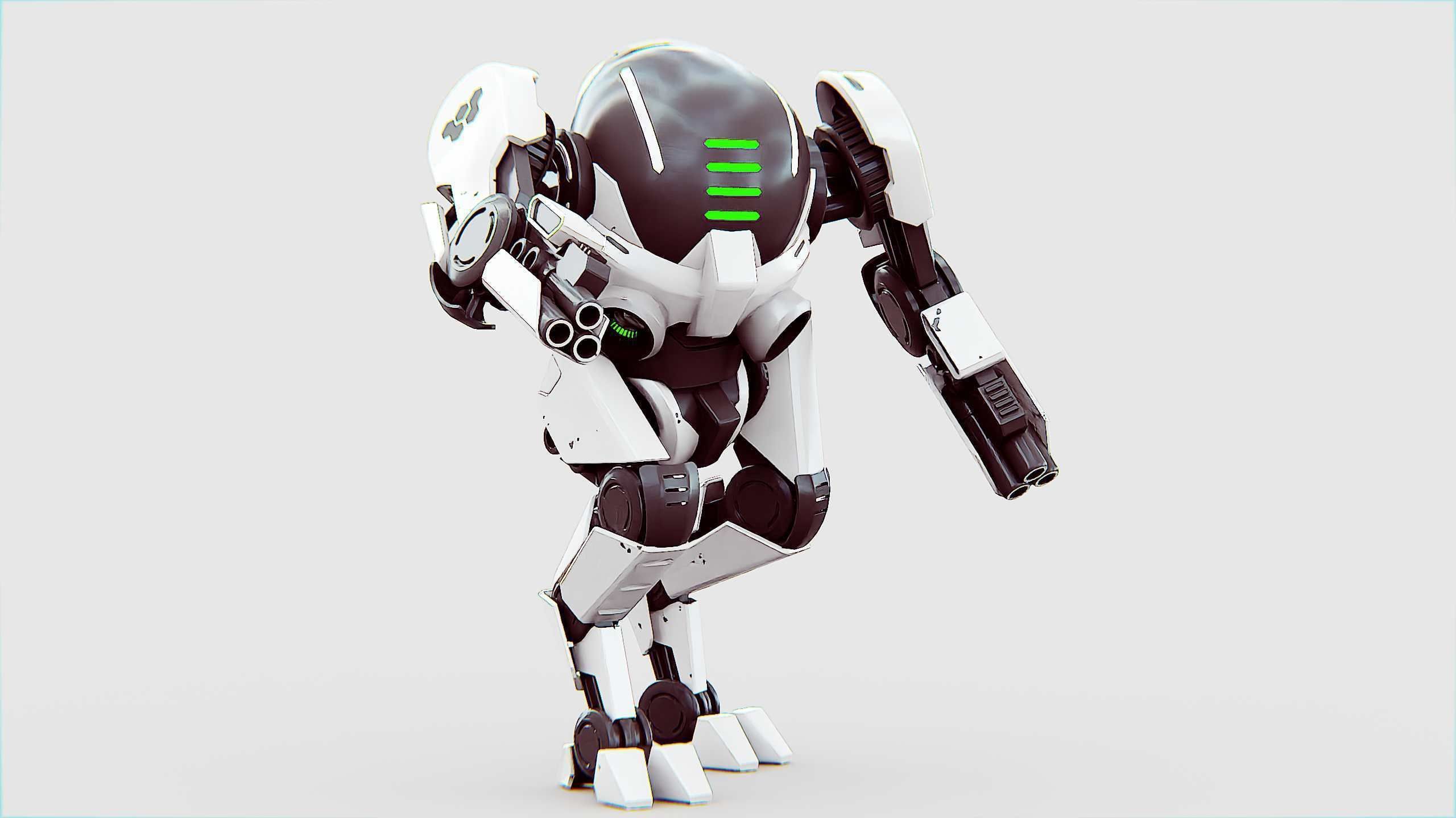 ROBOCOP Z-500  Rigged for Unreal Engine - Unity - MIXAMO  3D model_2