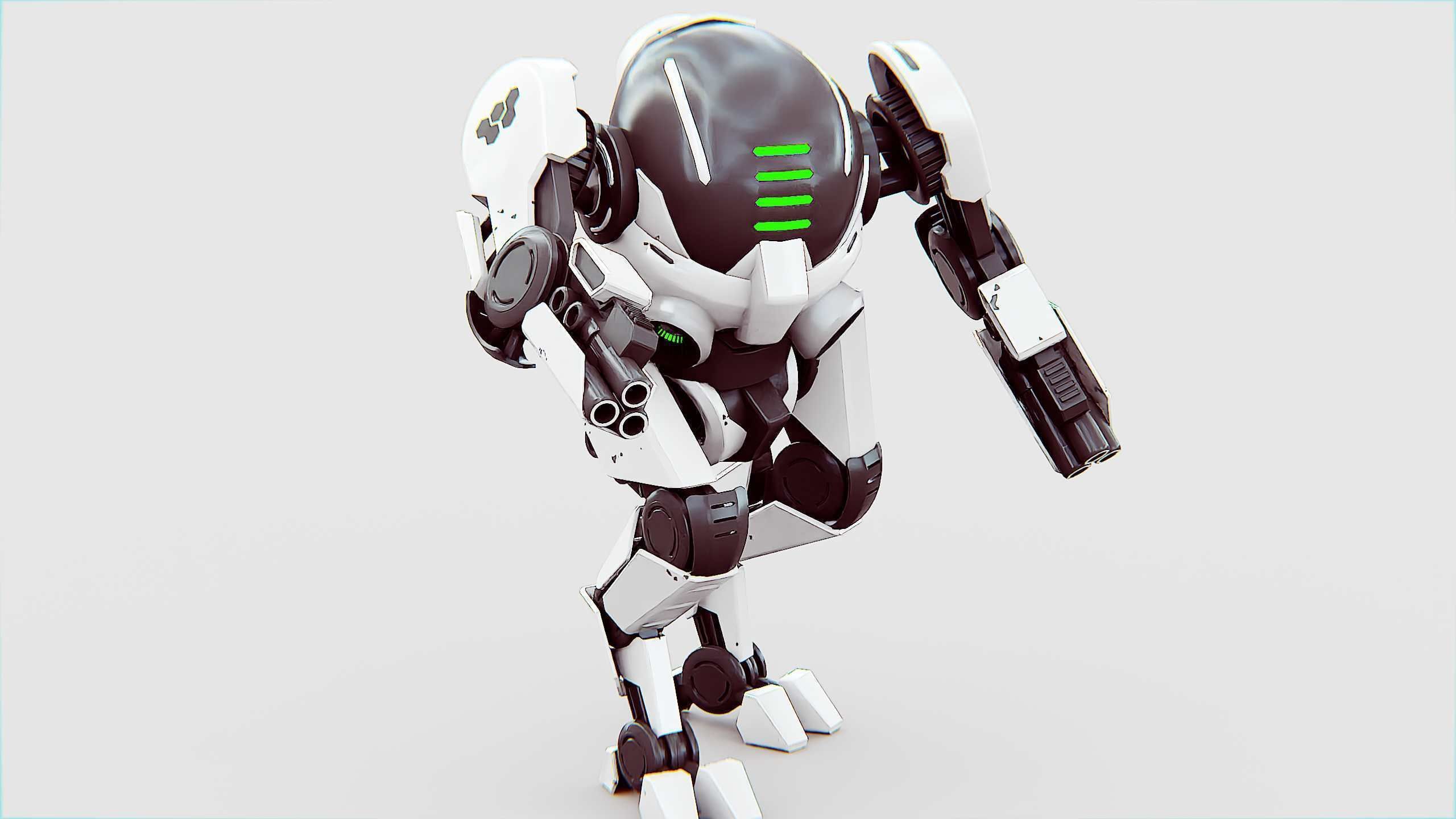 ROBOCOP Z-500  Rigged for Unreal Engine - Unity - MIXAMO  3D model_26