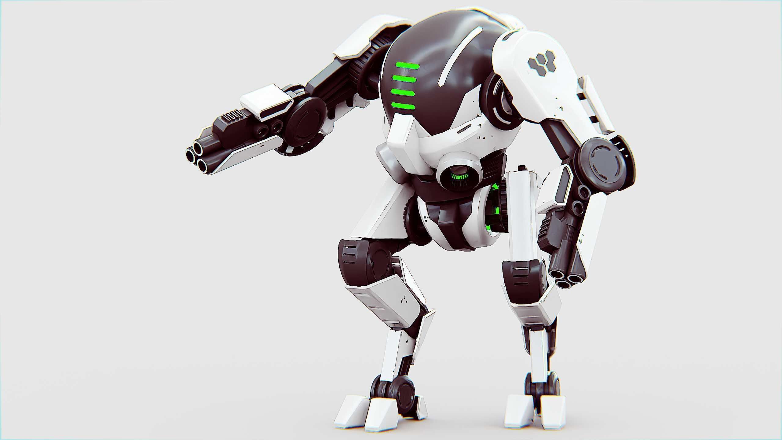 ROBOCOP Z-500  Rigged for Unreal Engine - Unity - MIXAMO  3D model_8