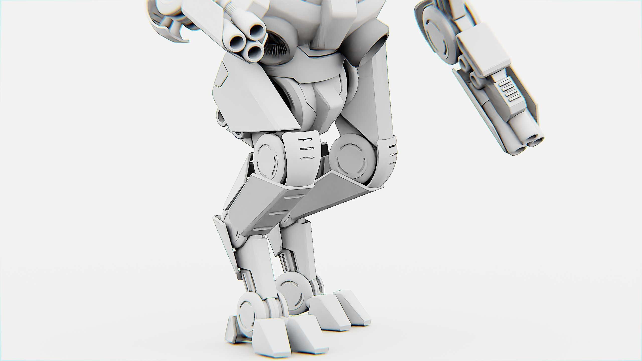 ROBOCOP Z-500  Rigged for Unreal Engine - Unity - MIXAMO  3D model_36