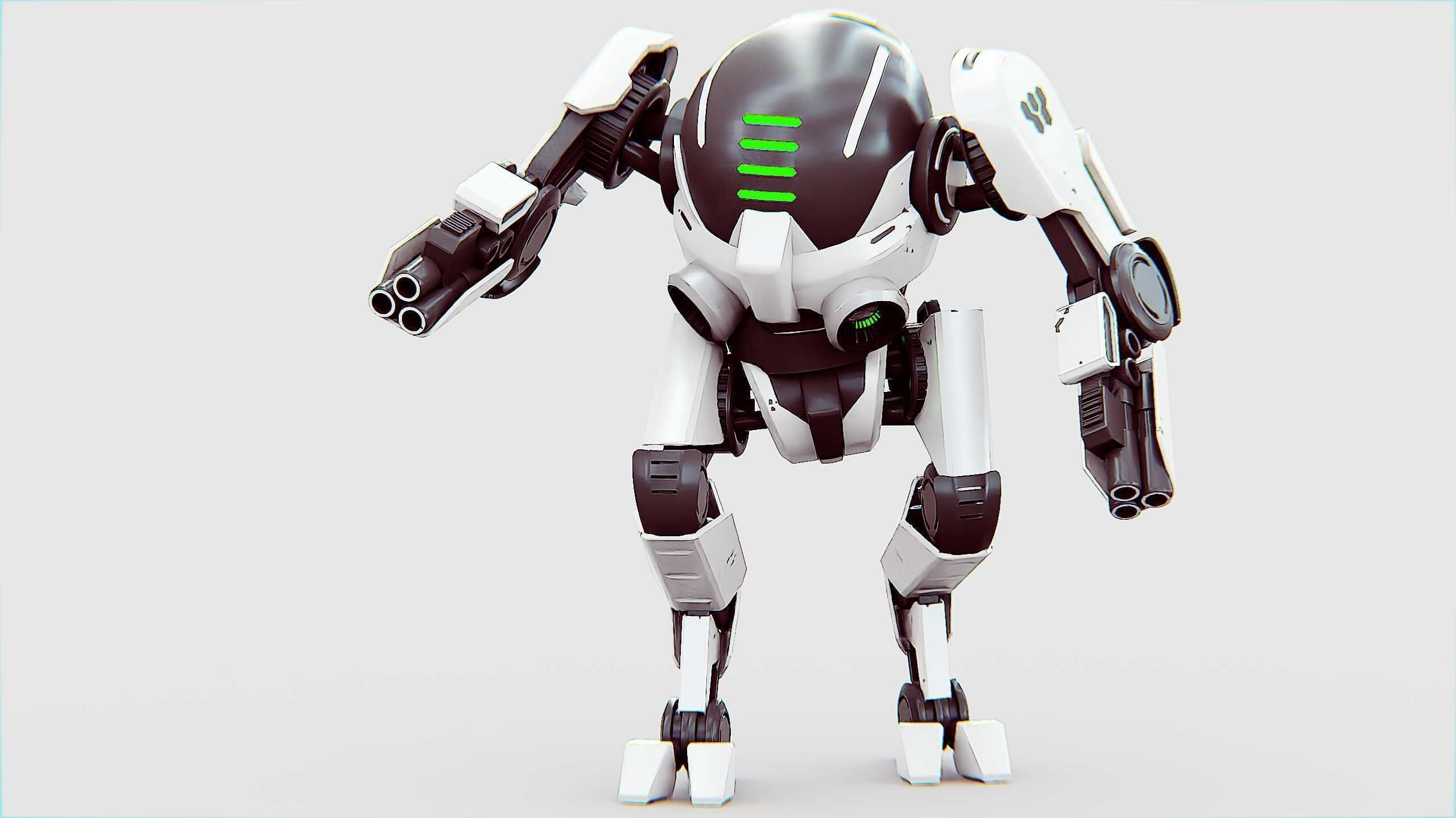ROBOCOP Z-500  Rigged for Unreal Engine - Unity - MIXAMO  3D model_6