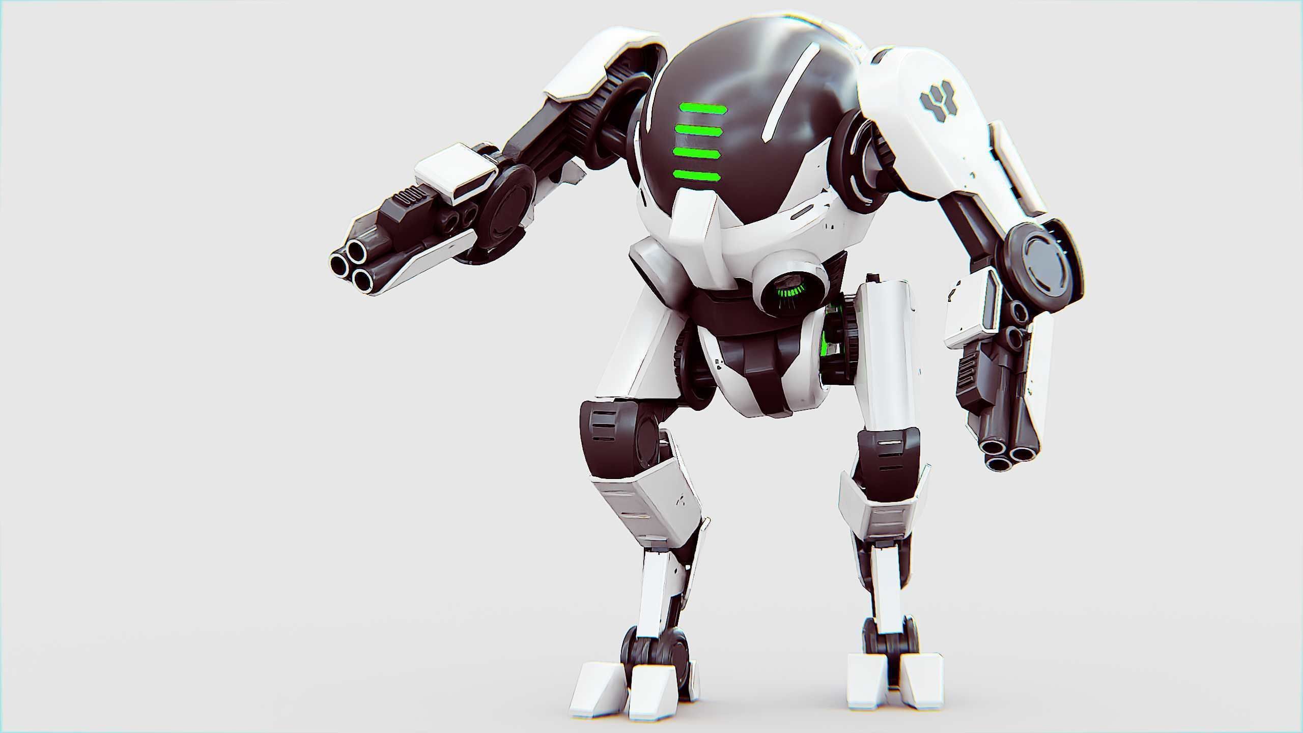 ROBOCOP Z-500  Rigged for Unreal Engine - Unity - MIXAMO  3D model_7