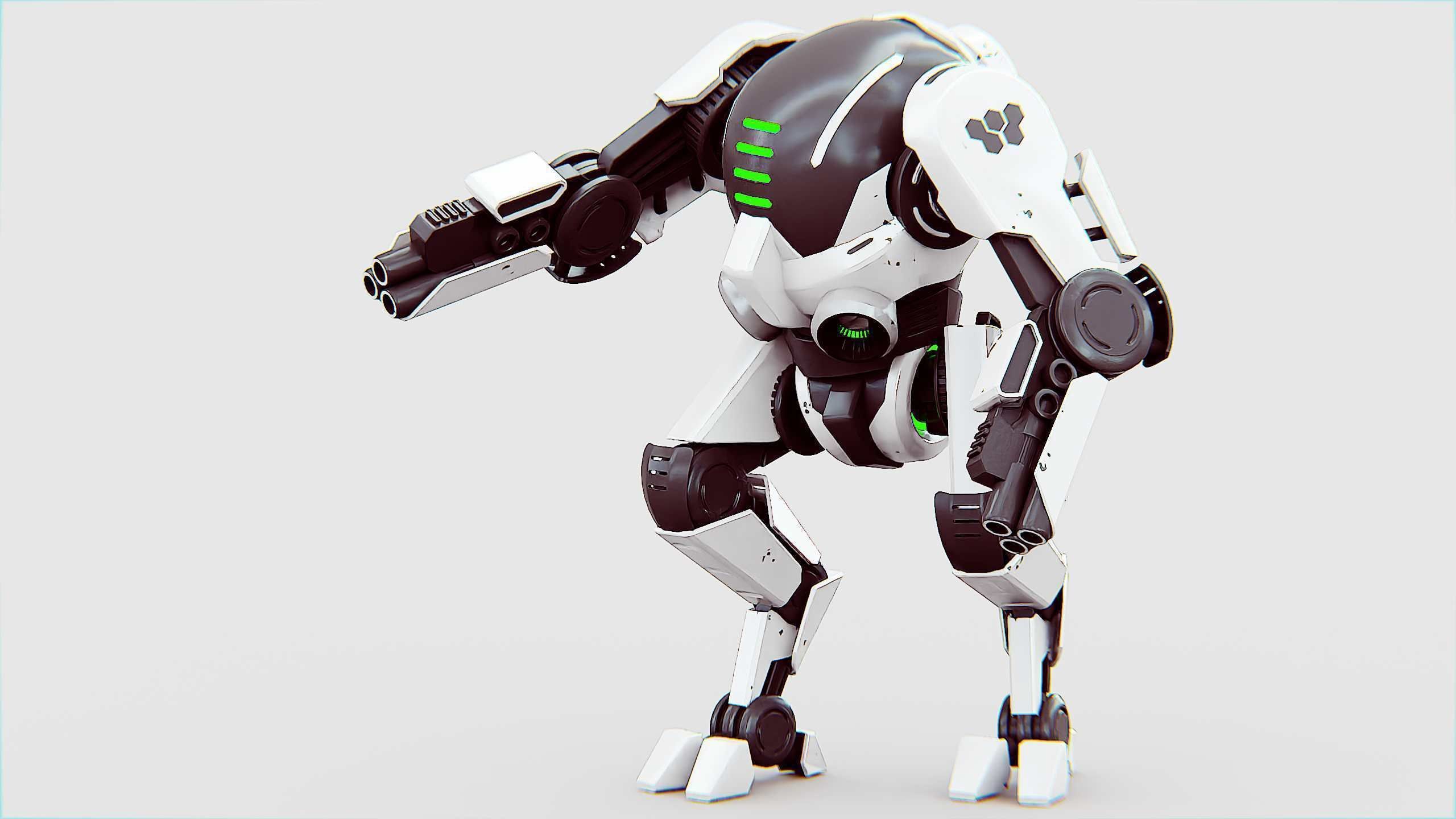 ROBOCOP Z-500  Rigged for Unreal Engine - Unity - MIXAMO  3D model_9