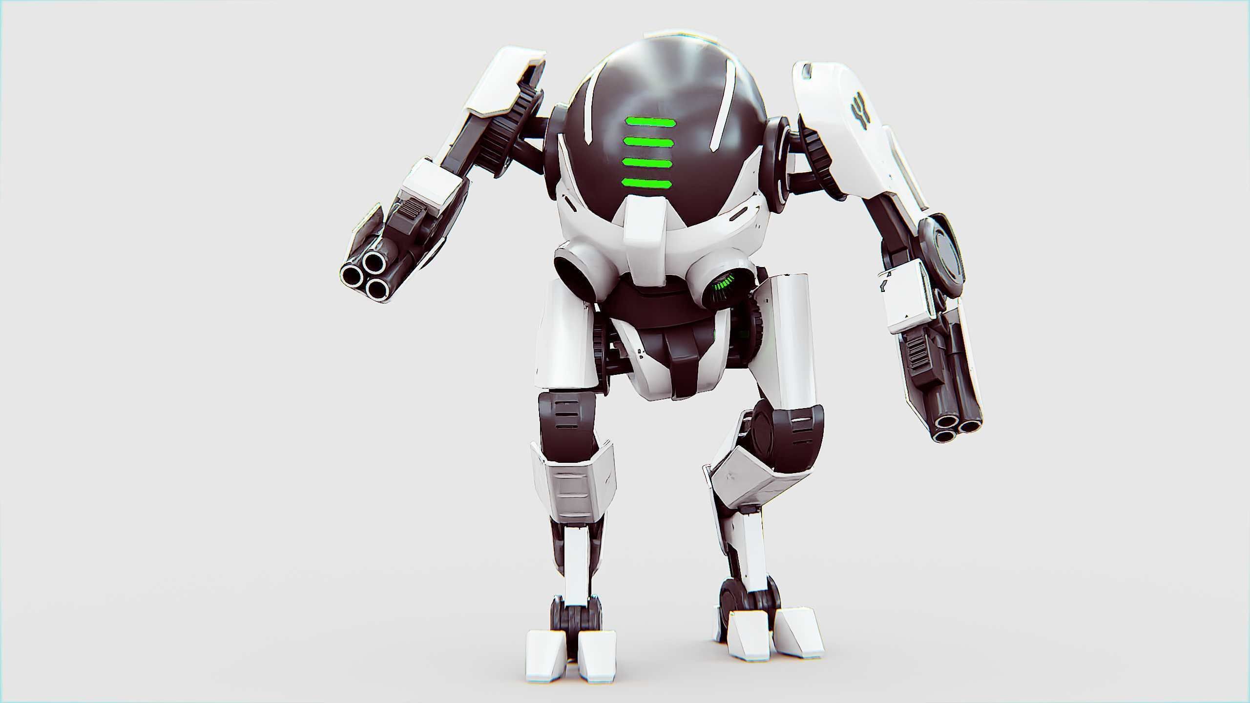 ROBOCOP Z-500  Rigged for Unreal Engine - Unity - MIXAMO  3D model_5