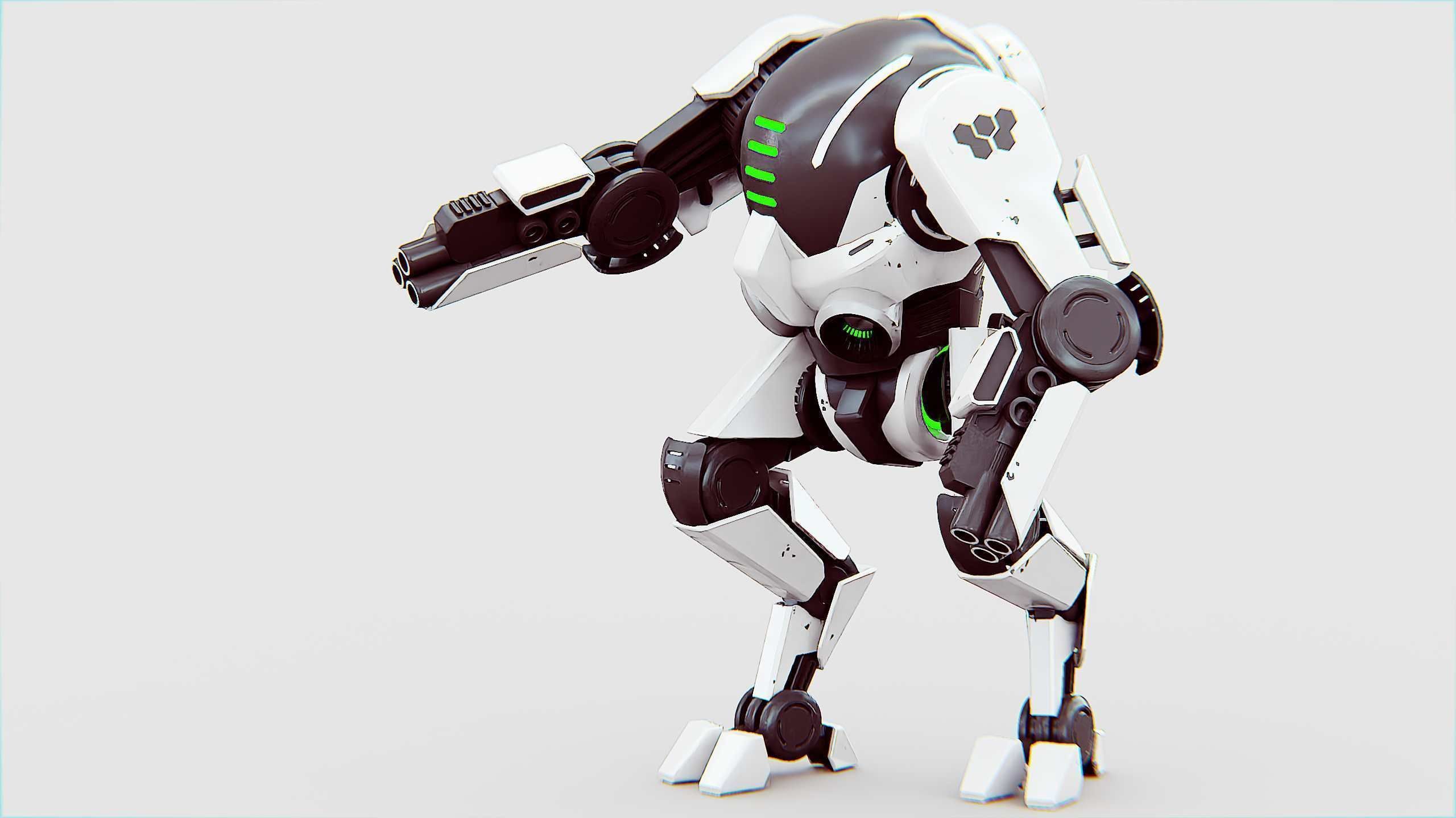 ROBOCOP Z-500  Rigged for Unreal Engine - Unity - MIXAMO  3D model_10