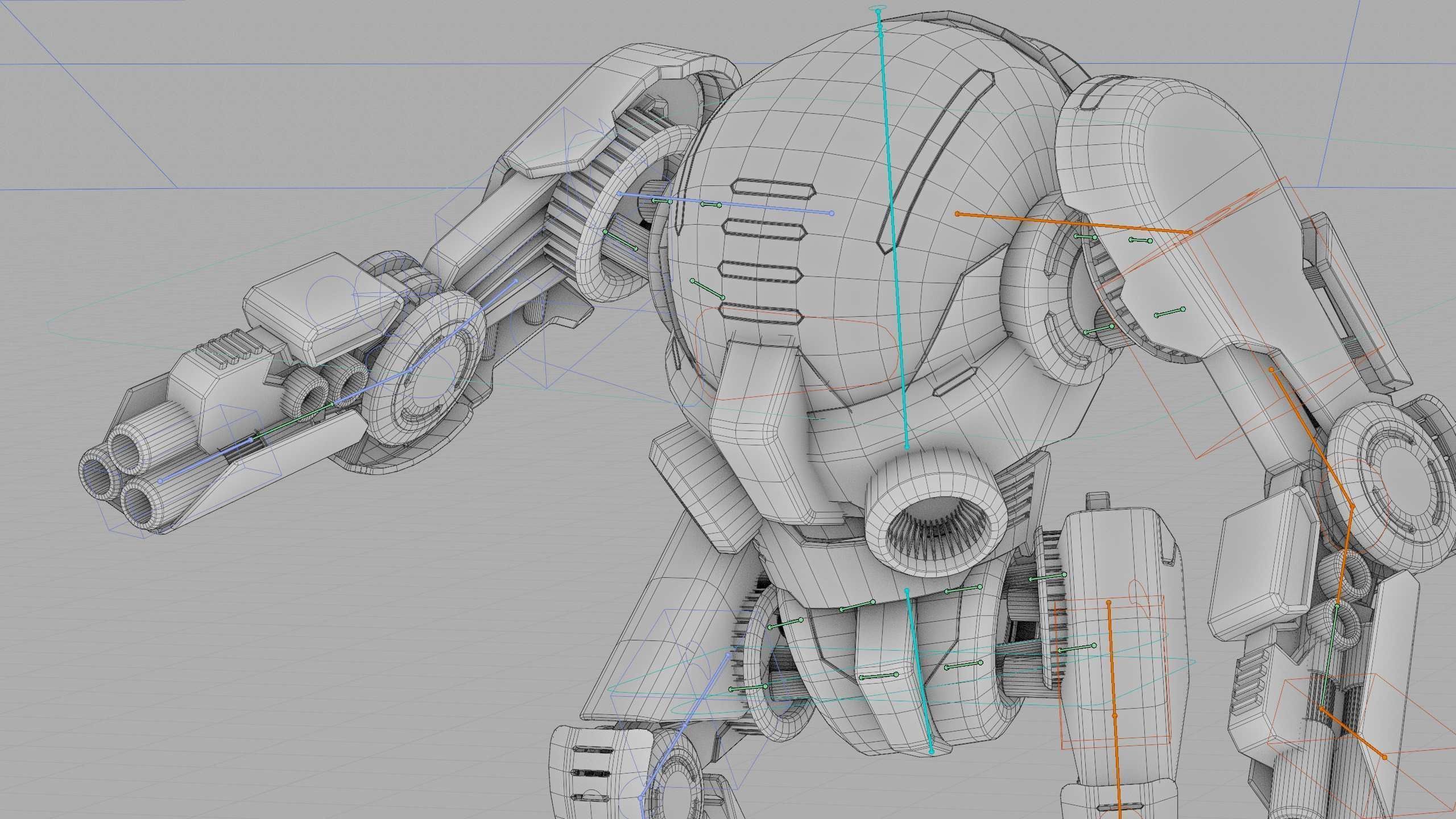 ROBOCOP Z-500  Rigged for Unreal Engine - Unity - MIXAMO  3D model_42
