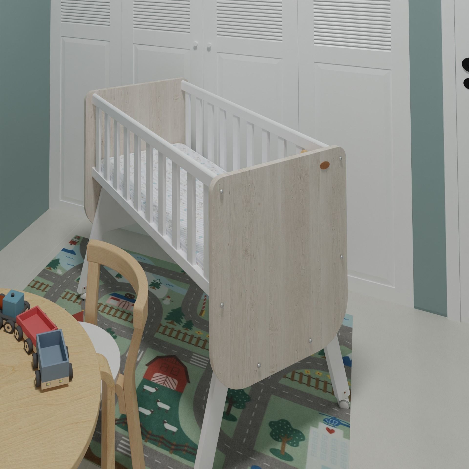 Cradle BOORI NEAT ROCKING 3D model | CGTrader