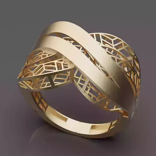 Lux ring silver gold jewelry printable 3D model