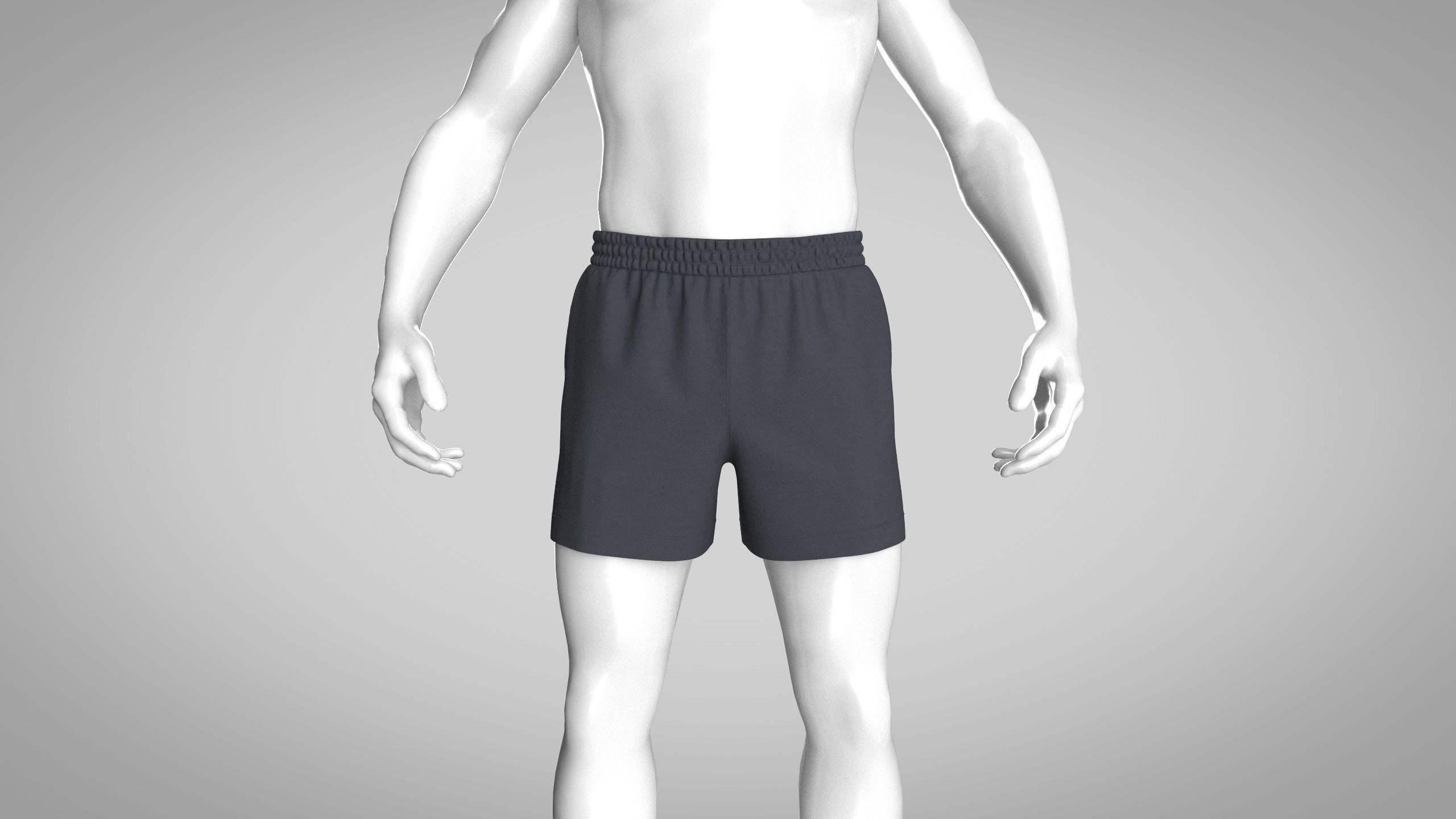 Men Shorts 3D model_6