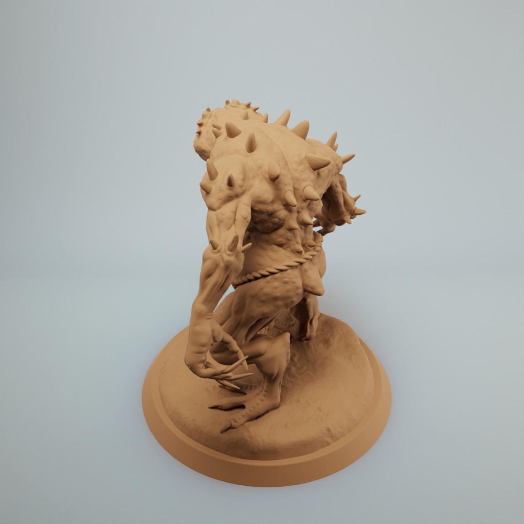 Slaad Dnd miniature 2 inch base pre supported 3d print model 3D print model_3