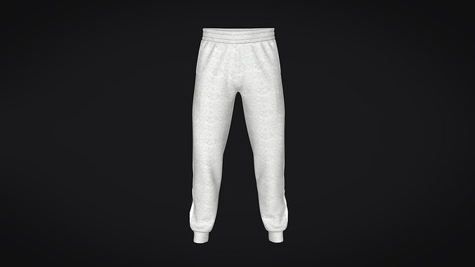 Men Sweatpant - Gray Melange 3D model