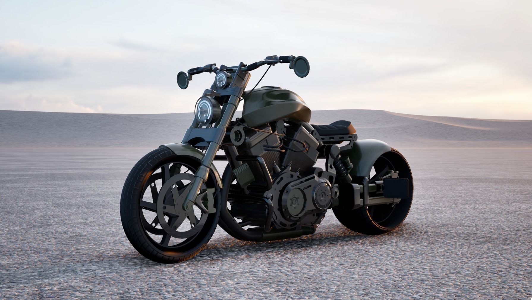 Hyper-Detailed Super Bike Low-poly 3D model_4