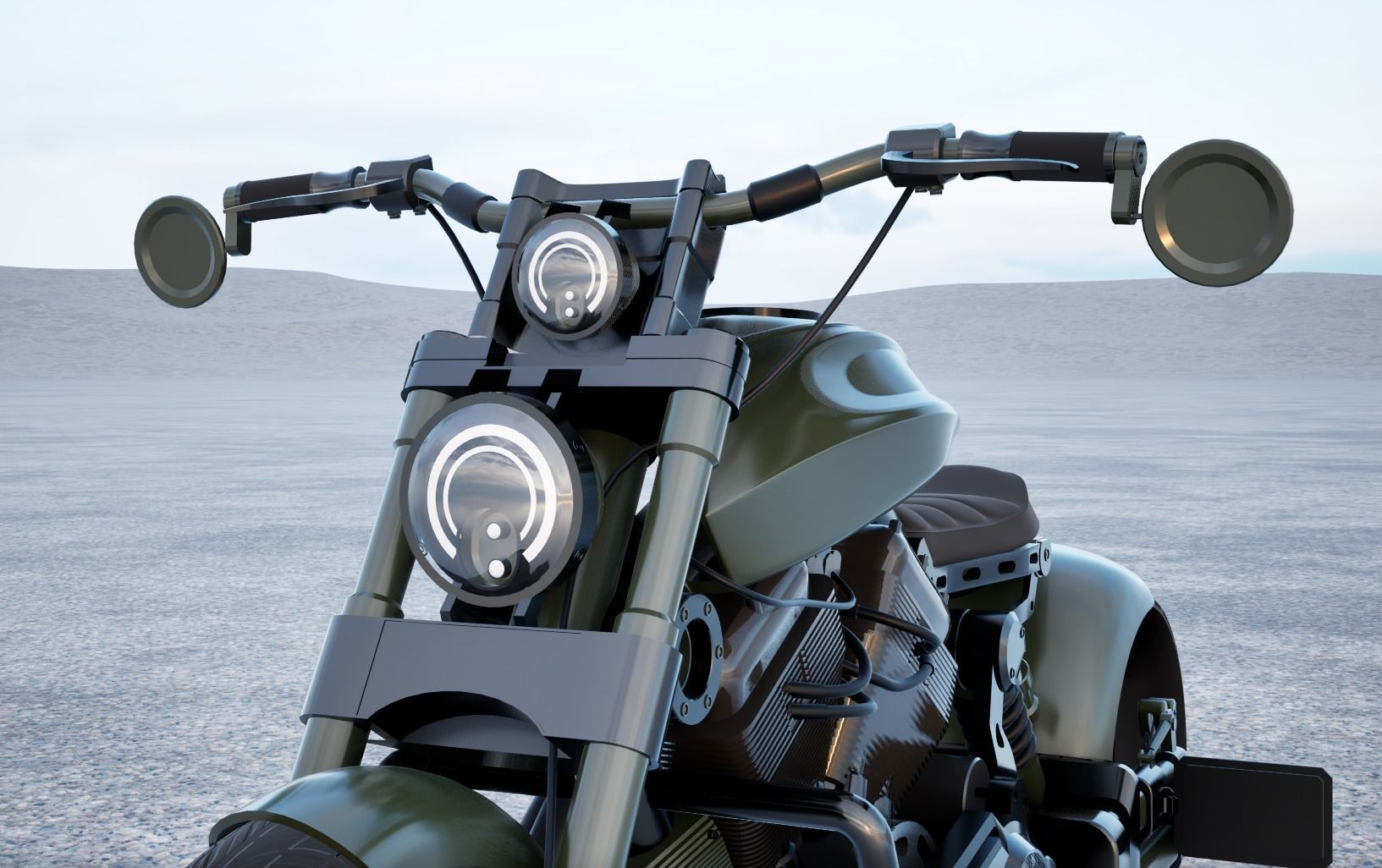 Hyper-Detailed Super Bike Low-poly 3D model_6