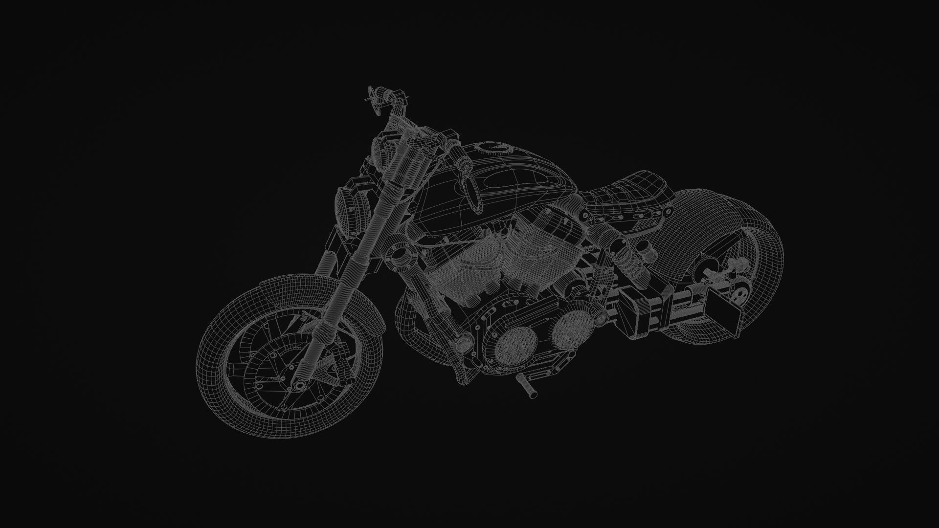 Hyper-Detailed Super Bike Low-poly 3D model_9