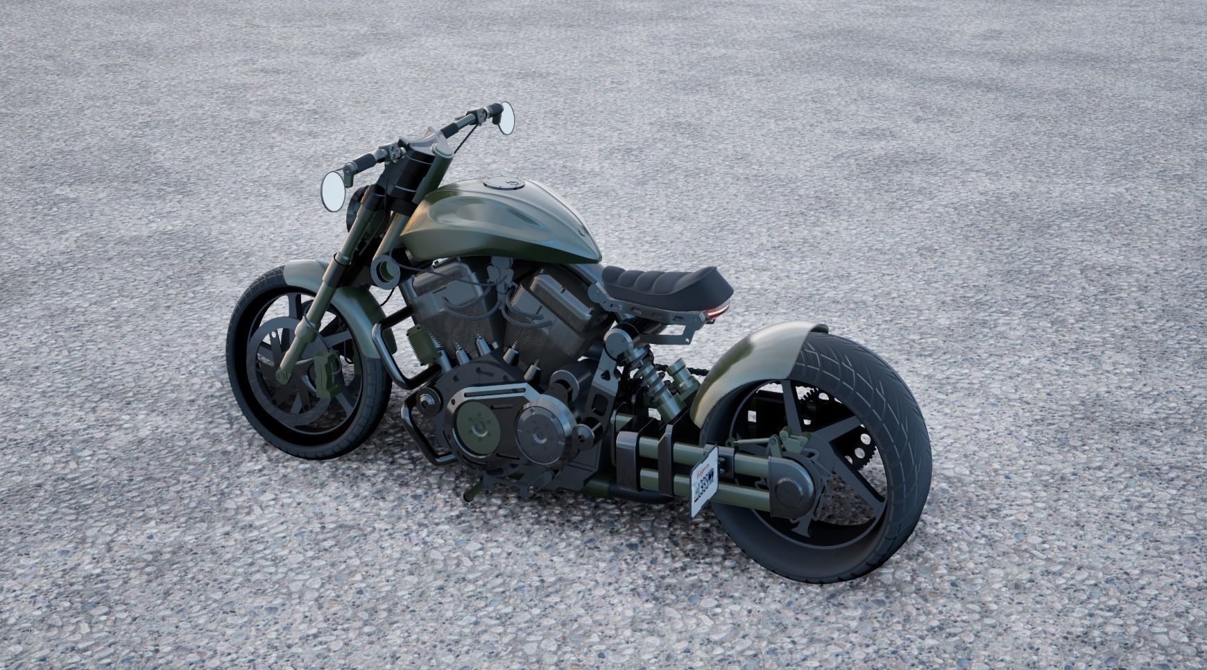 Hyper-Detailed Super Bike Low-poly 3D model_3