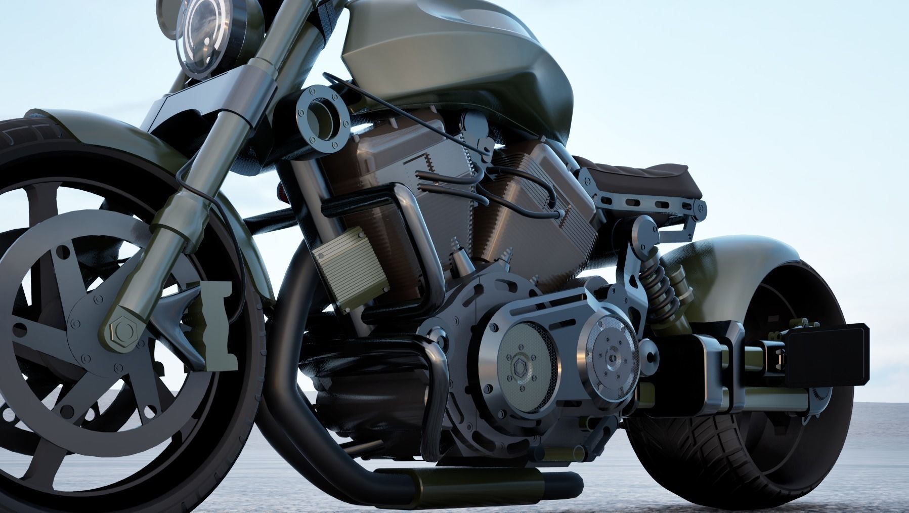 Hyper-Detailed Super Bike Low-poly 3D model_5