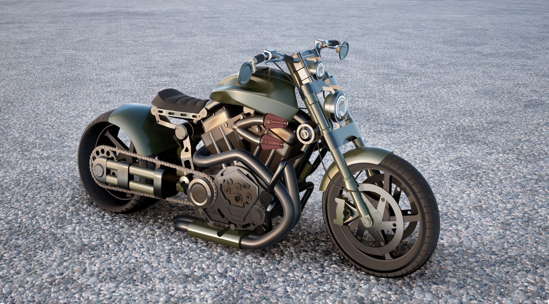 Hyper-Detailed Super Bike Low-poly 3D model_2