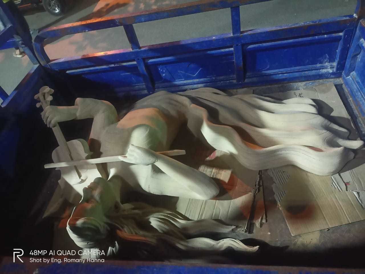 GIRL PLAYING THE VIOLIN-WAll art statue 3D print model_14