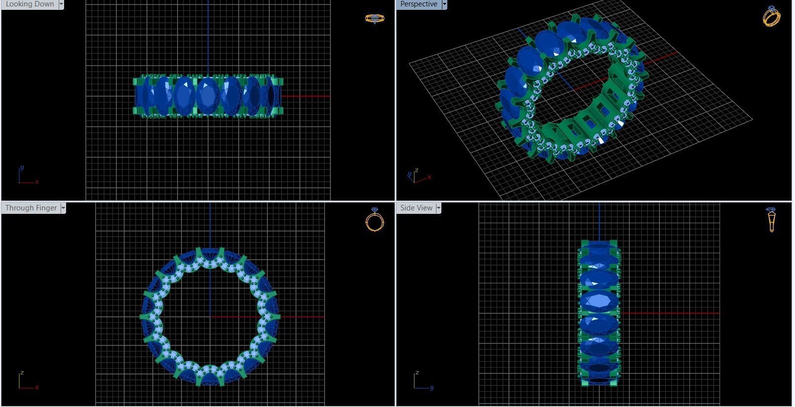 Oval ring 3D print model_3