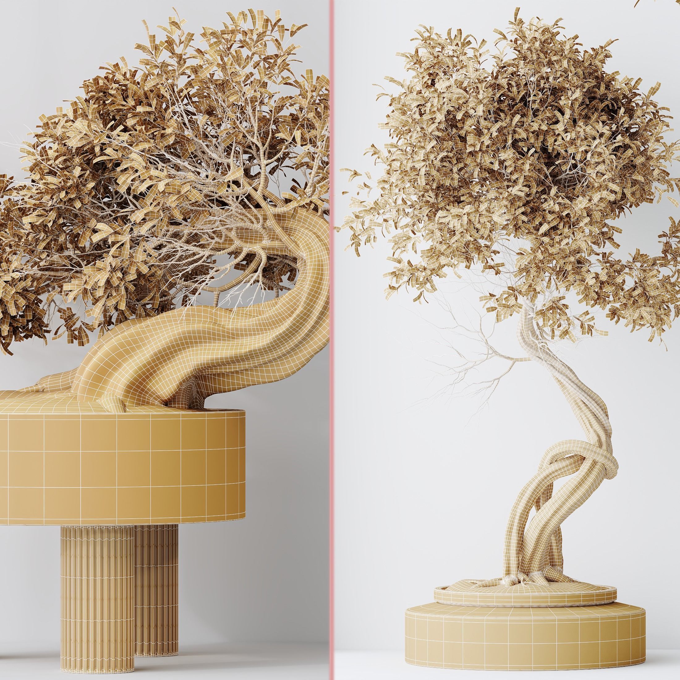 6 Different SETS of Plant Indoor SET VOL140 3D Model Collection_21