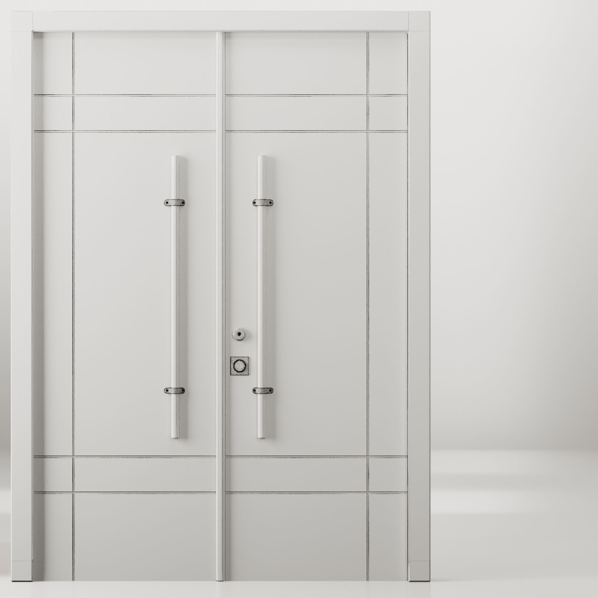 Entrance door set5 3D model_2