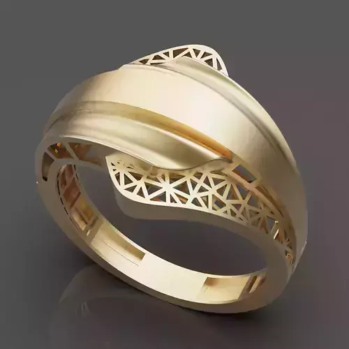 Lux ring silver gold jewelry printable 3D model