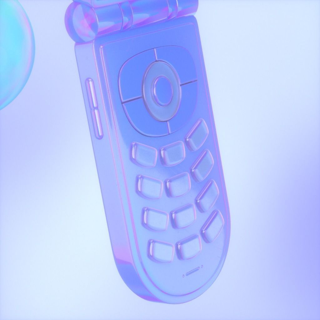 Flip Cell Phone 3D model_10