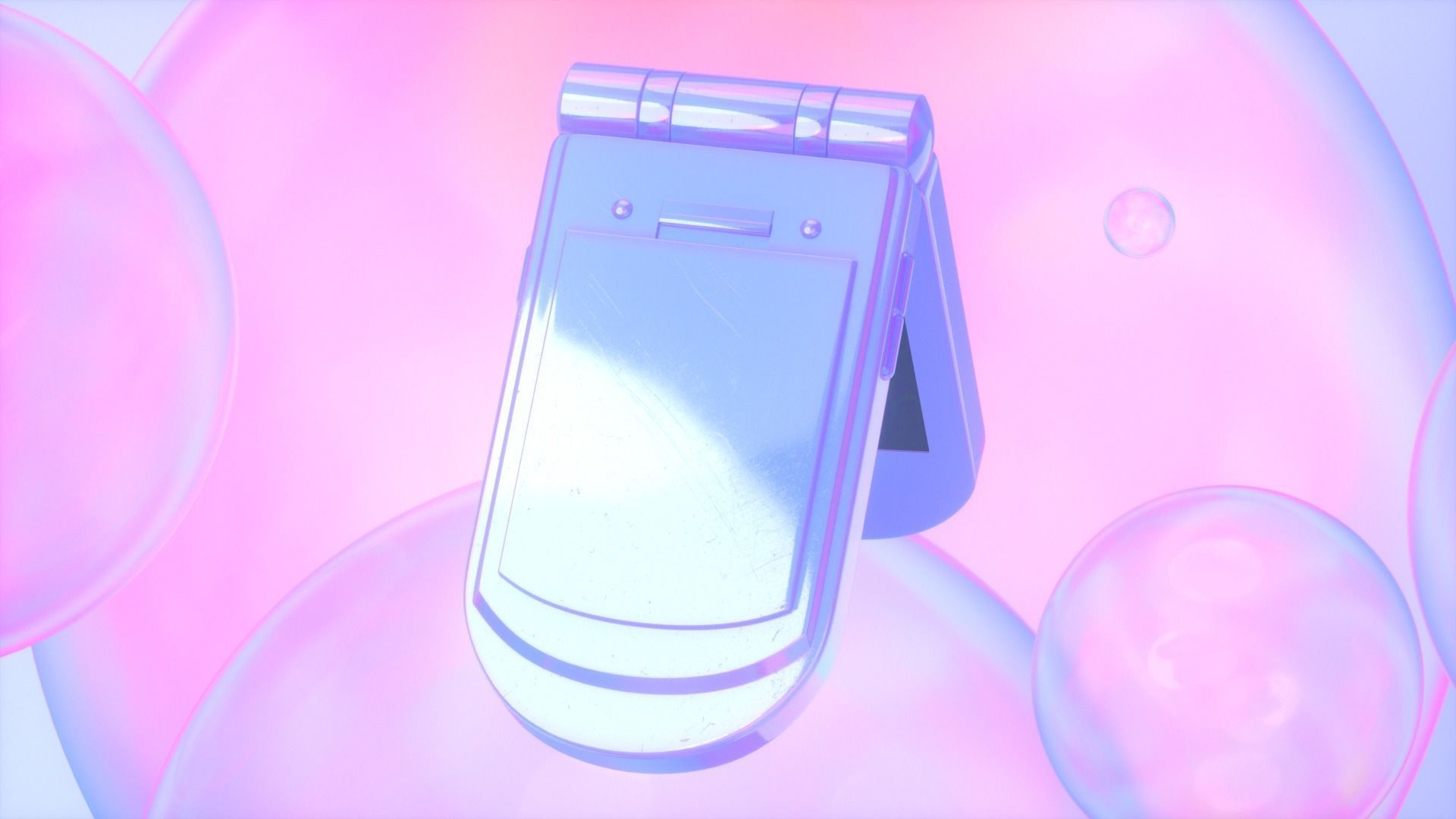 Flip Cell Phone 3D model_4