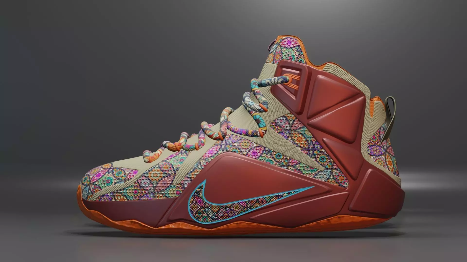 Nike Lebron mandala edition 3D model