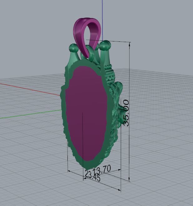 Pendant Lion 3D print model_9