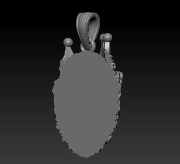 Pendant Lion 3D print model_3