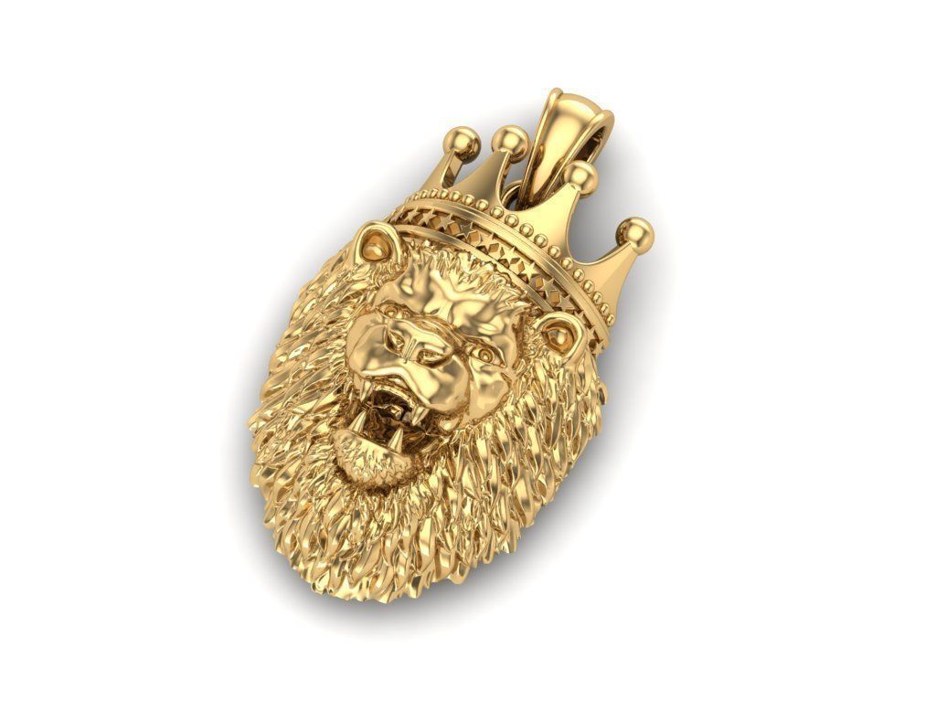 Pendant Lion 3D print model_5