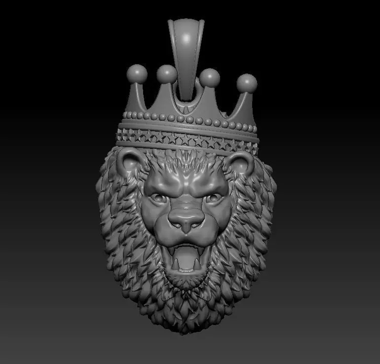Pendant Lion 3D print model_0