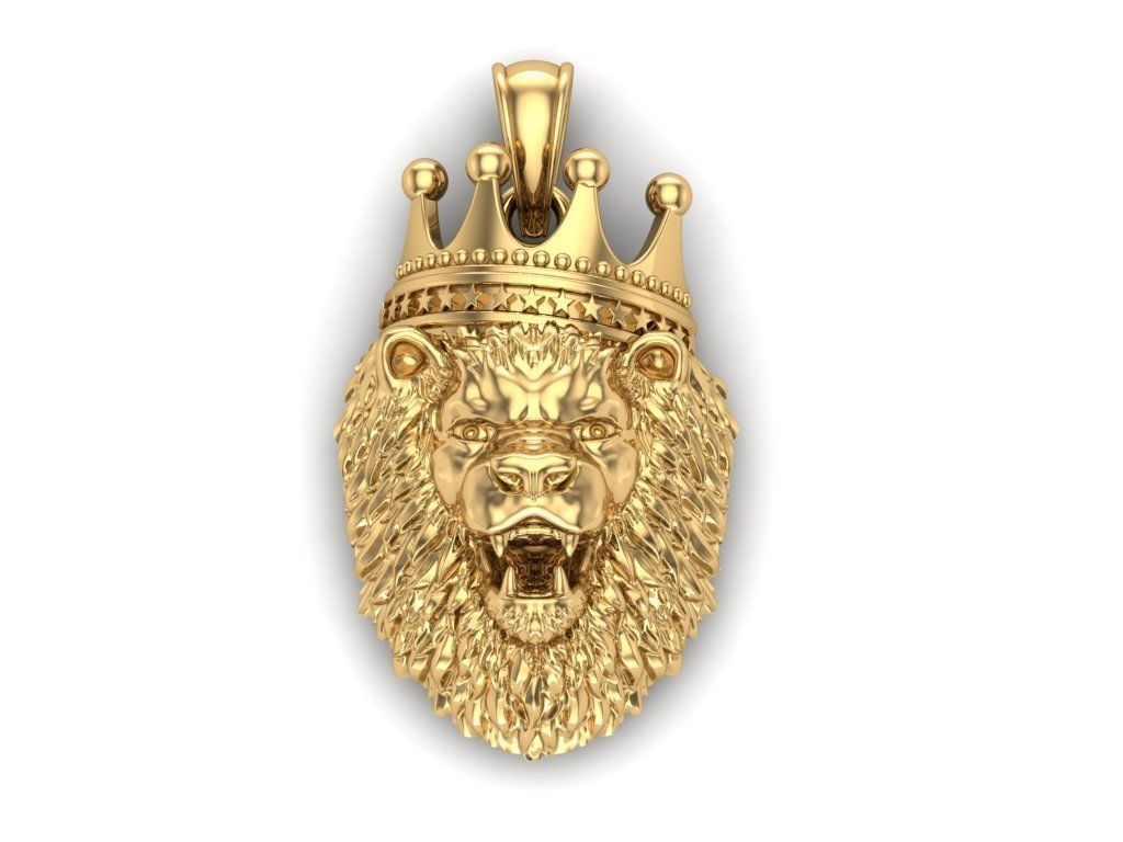 Pendant Lion 3D print model_4