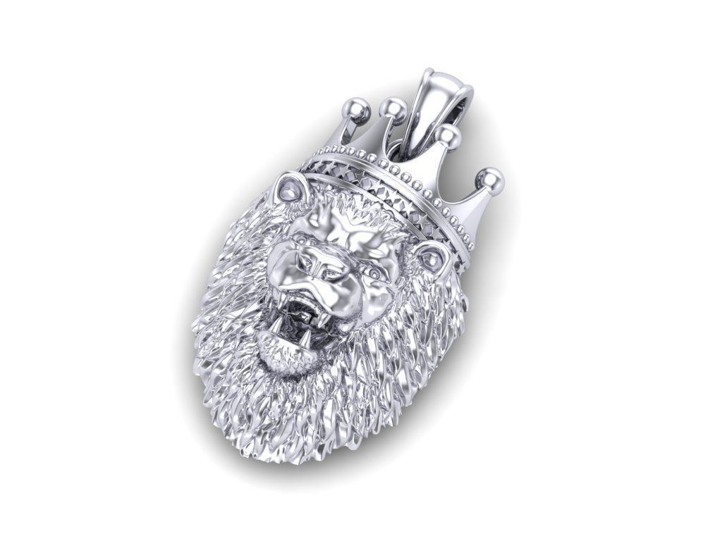 Pendant Lion 3D print model_6