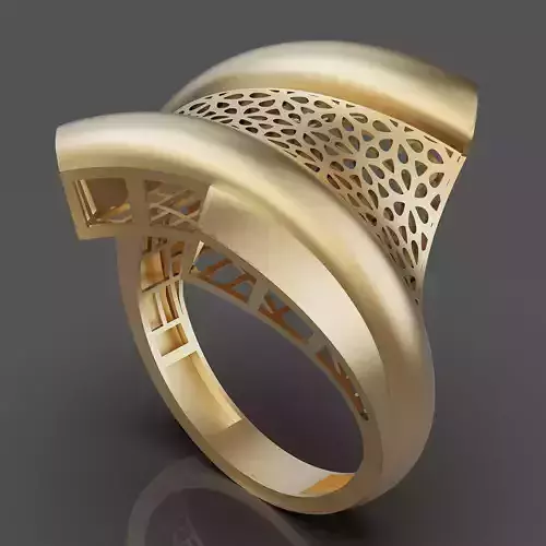 Lux ring silver gold jewelry printable 3D model