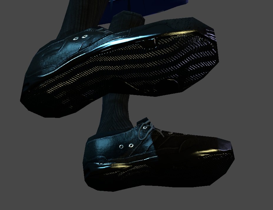 Akari schoolgirl Low-poly 3D model_7