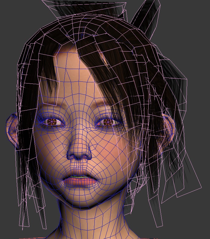 Akari schoolgirl Low-poly 3D model_1