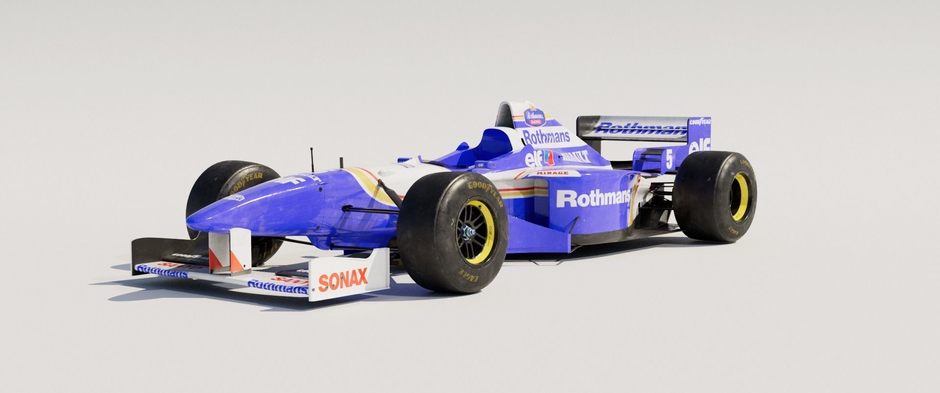 Williams FW18 1996 Formula 1 Car 3D model_4