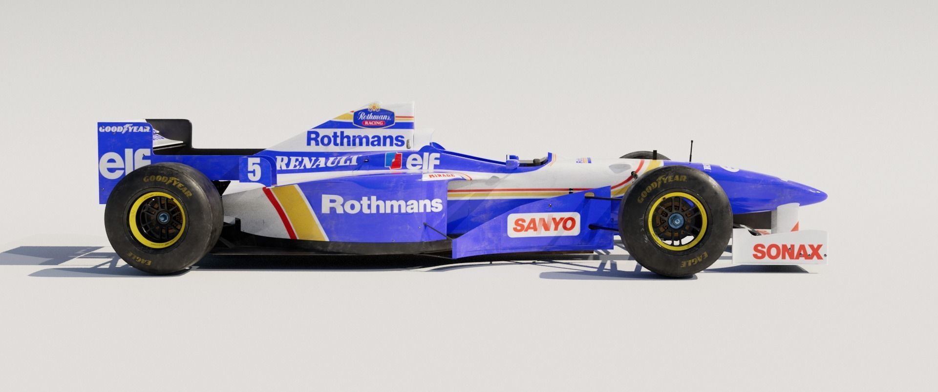 Williams FW18 1996 Formula 1 Car 3D model_3