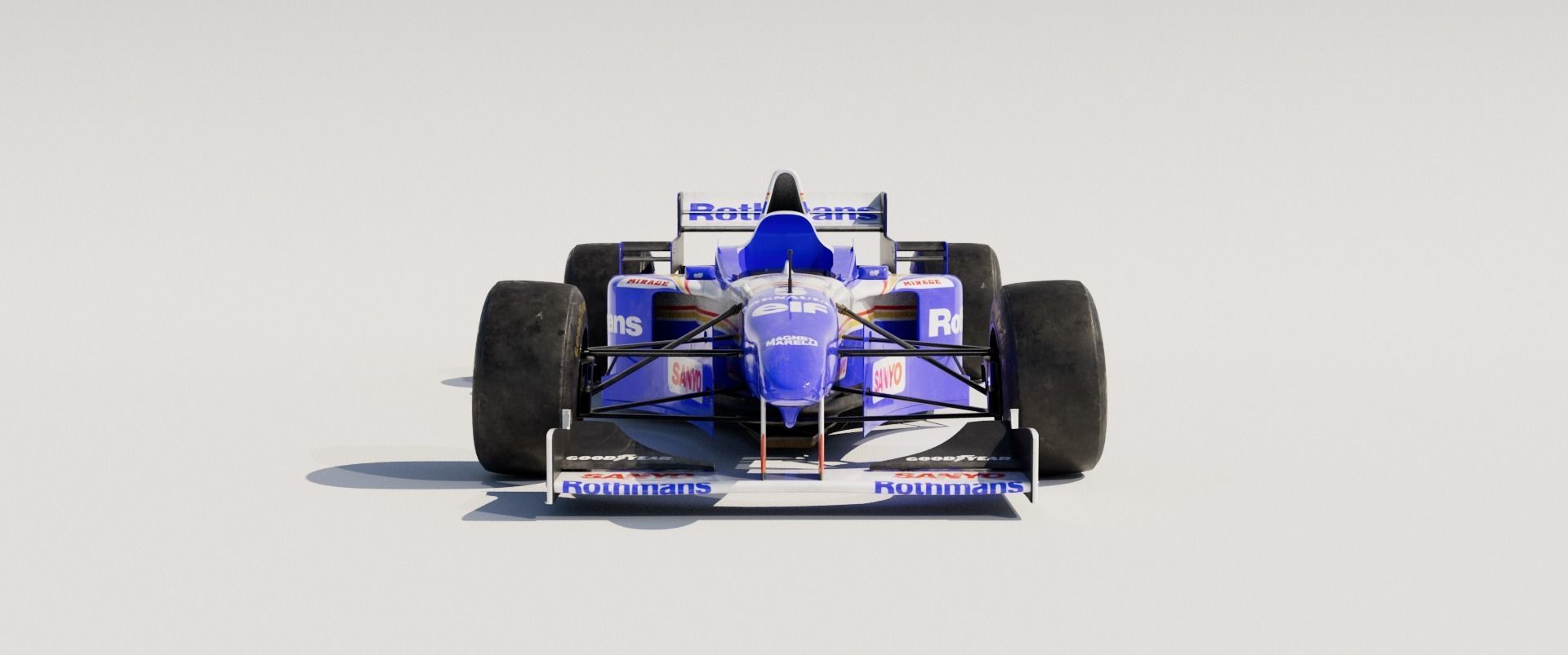 Williams FW18 1996 Formula 1 Car 3D model_2