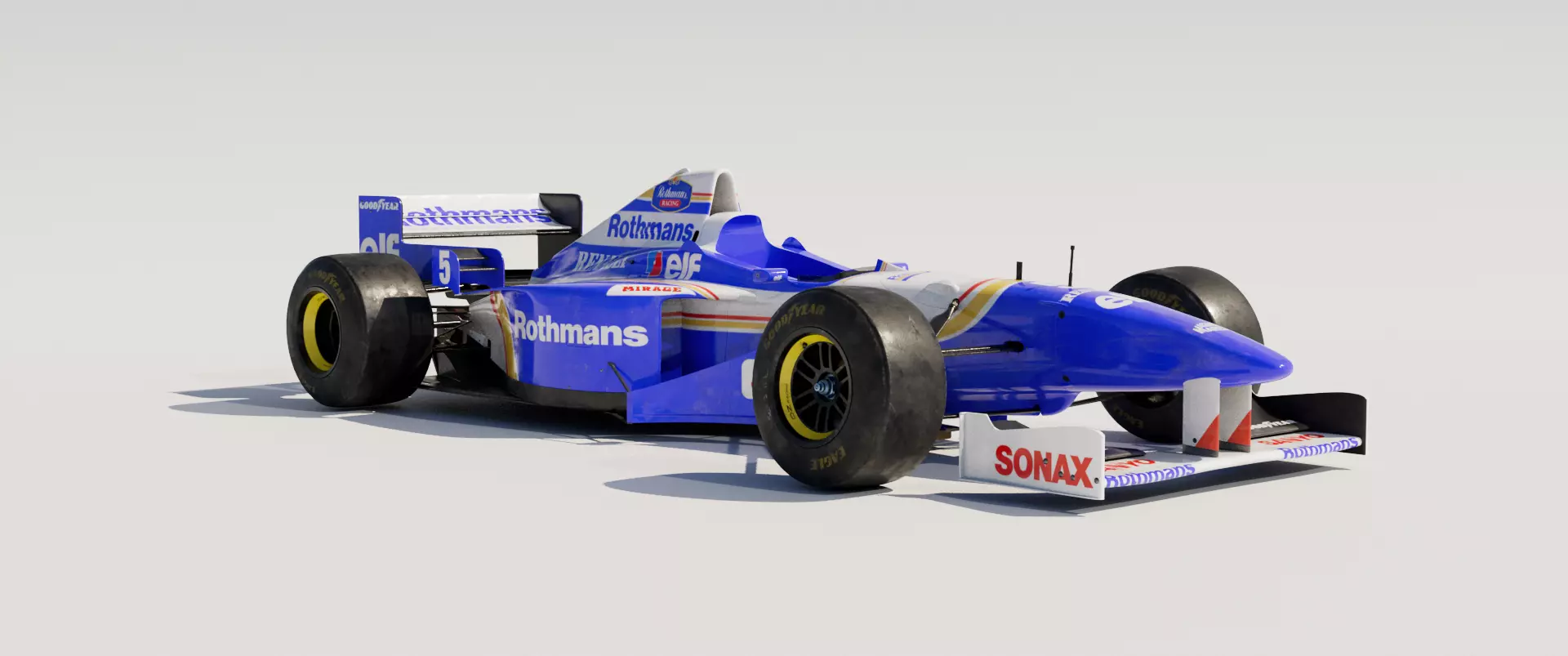 Williams FW18 1996 Formula 1 Car 3D model_0