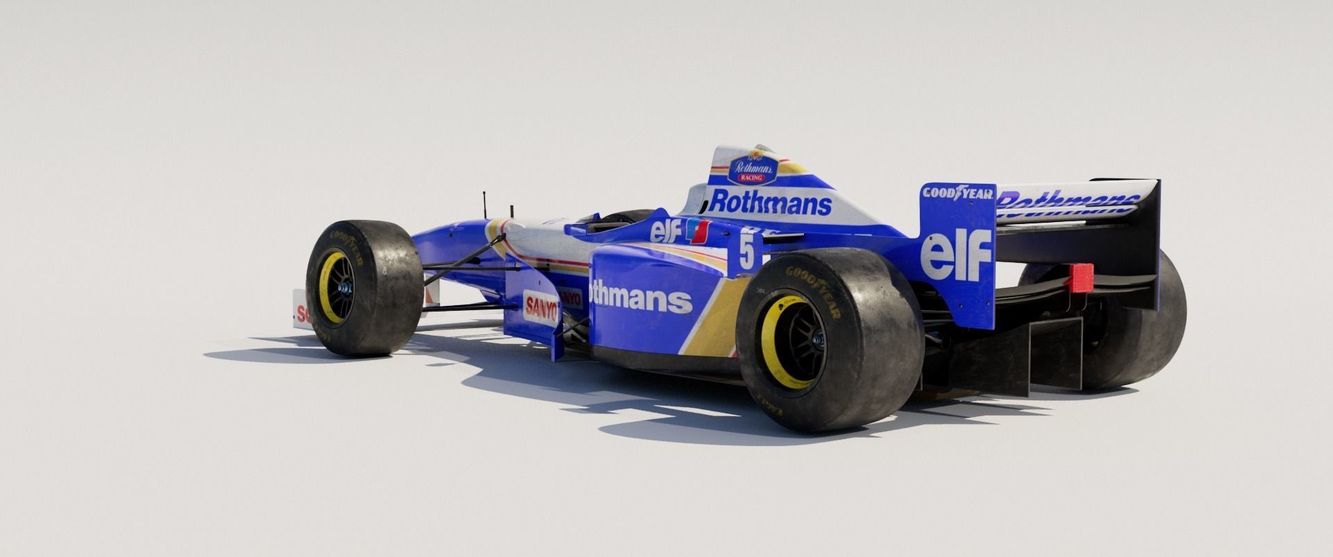Williams FW18 1996 Formula 1 Car 3D model_5