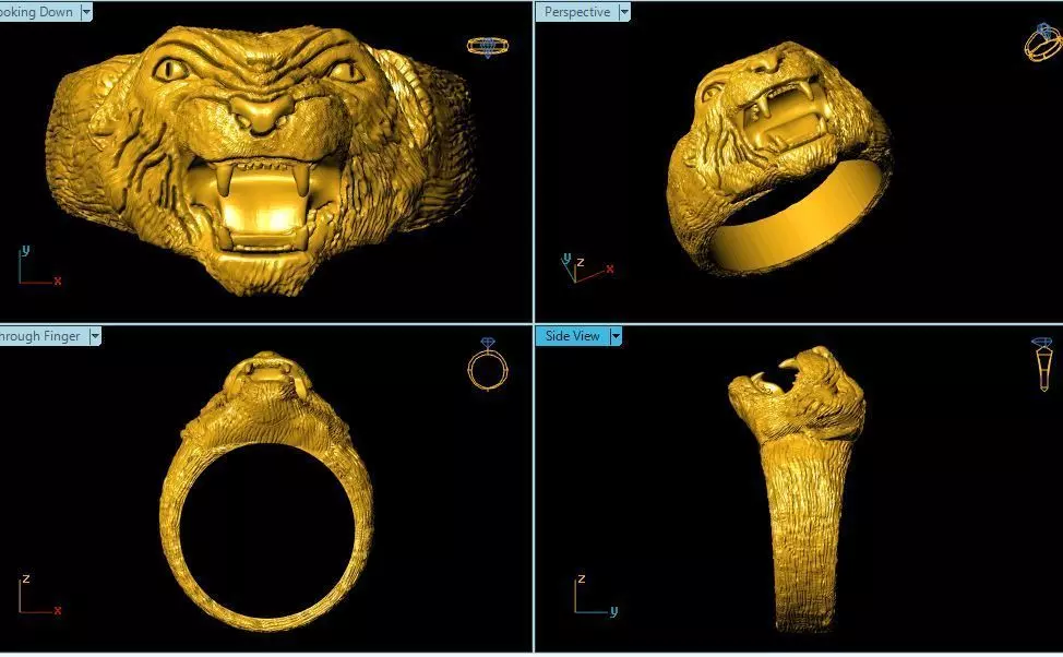 angry lion Free 3D print model