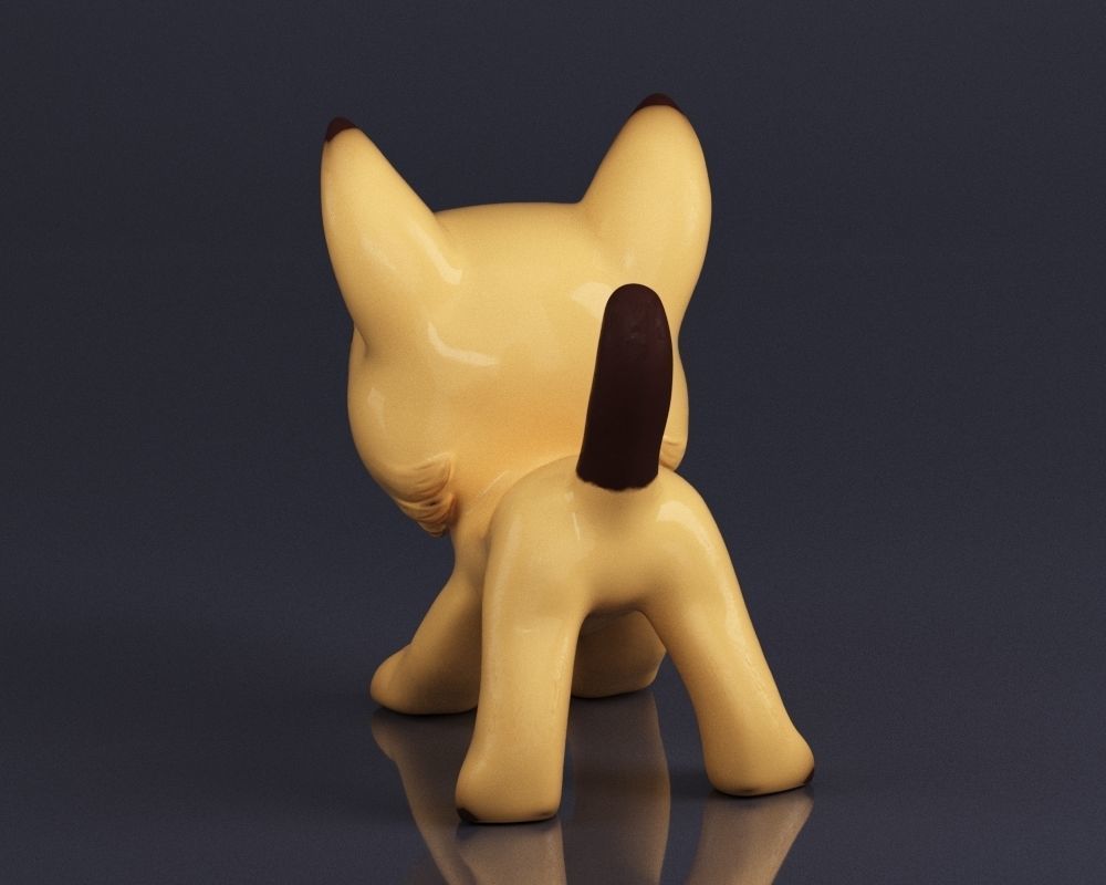 S00067 Adorable Kitten Toy Low-poly 3D model_8