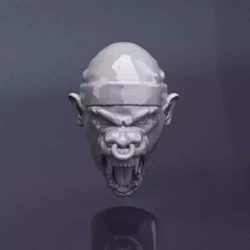 S00068 Angry monkey head 3dp 3D print model