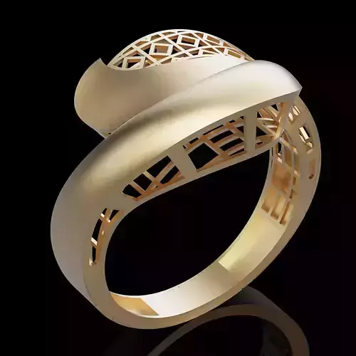 Lux ring silver gold jewelry printable 3D model