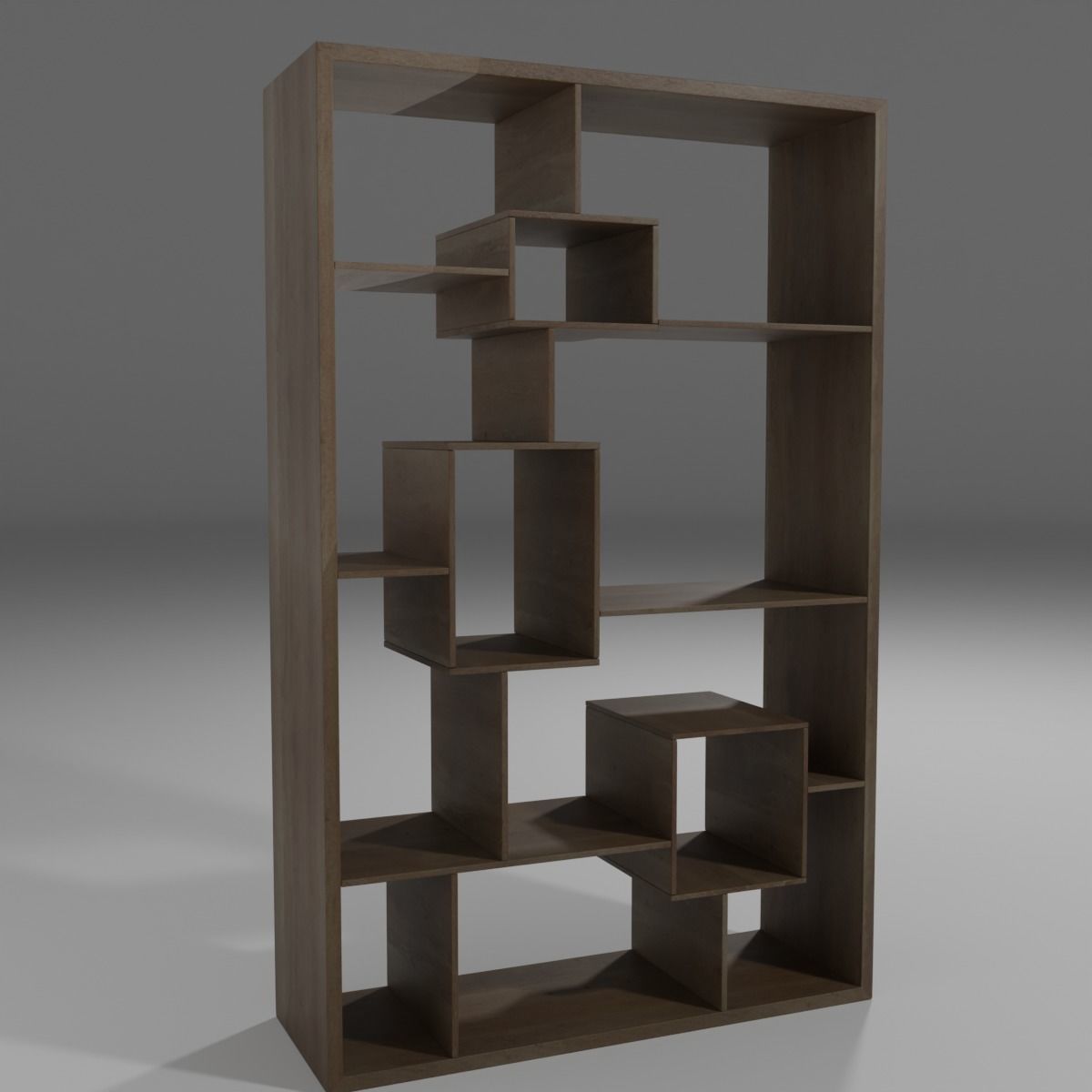 Walnut Shelf 3D model_1