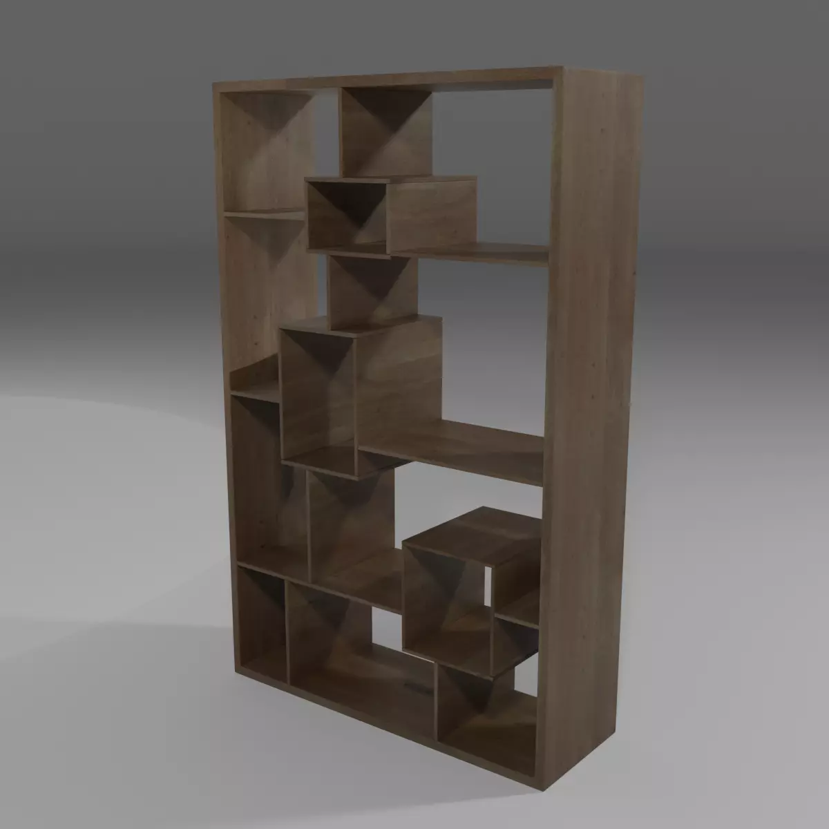 Walnut Shelf 3D model_0
