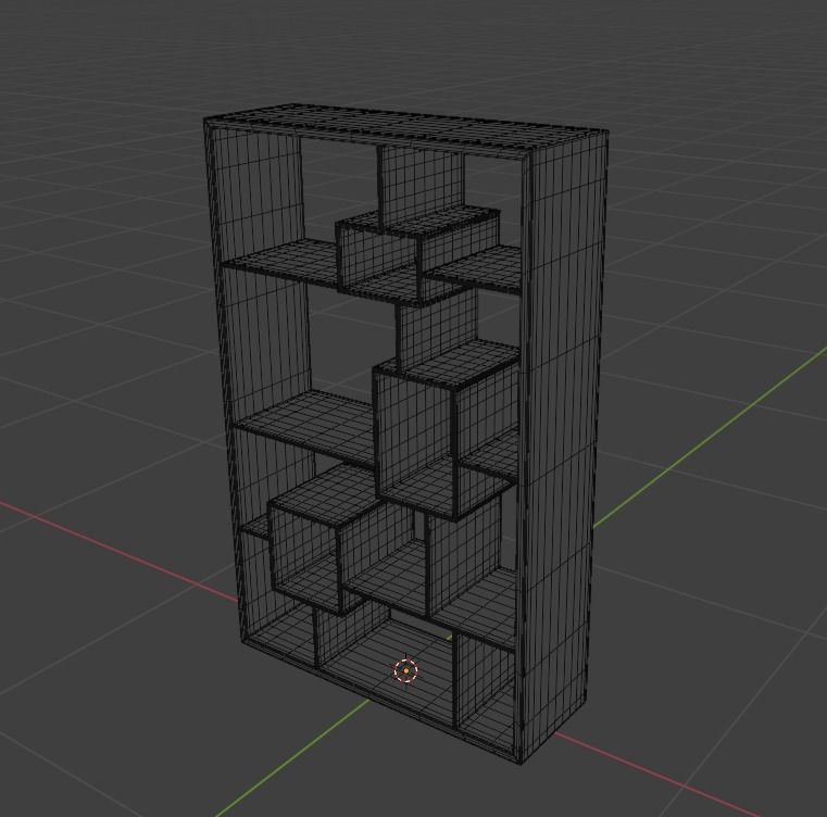 Walnut Shelf 3D model_3